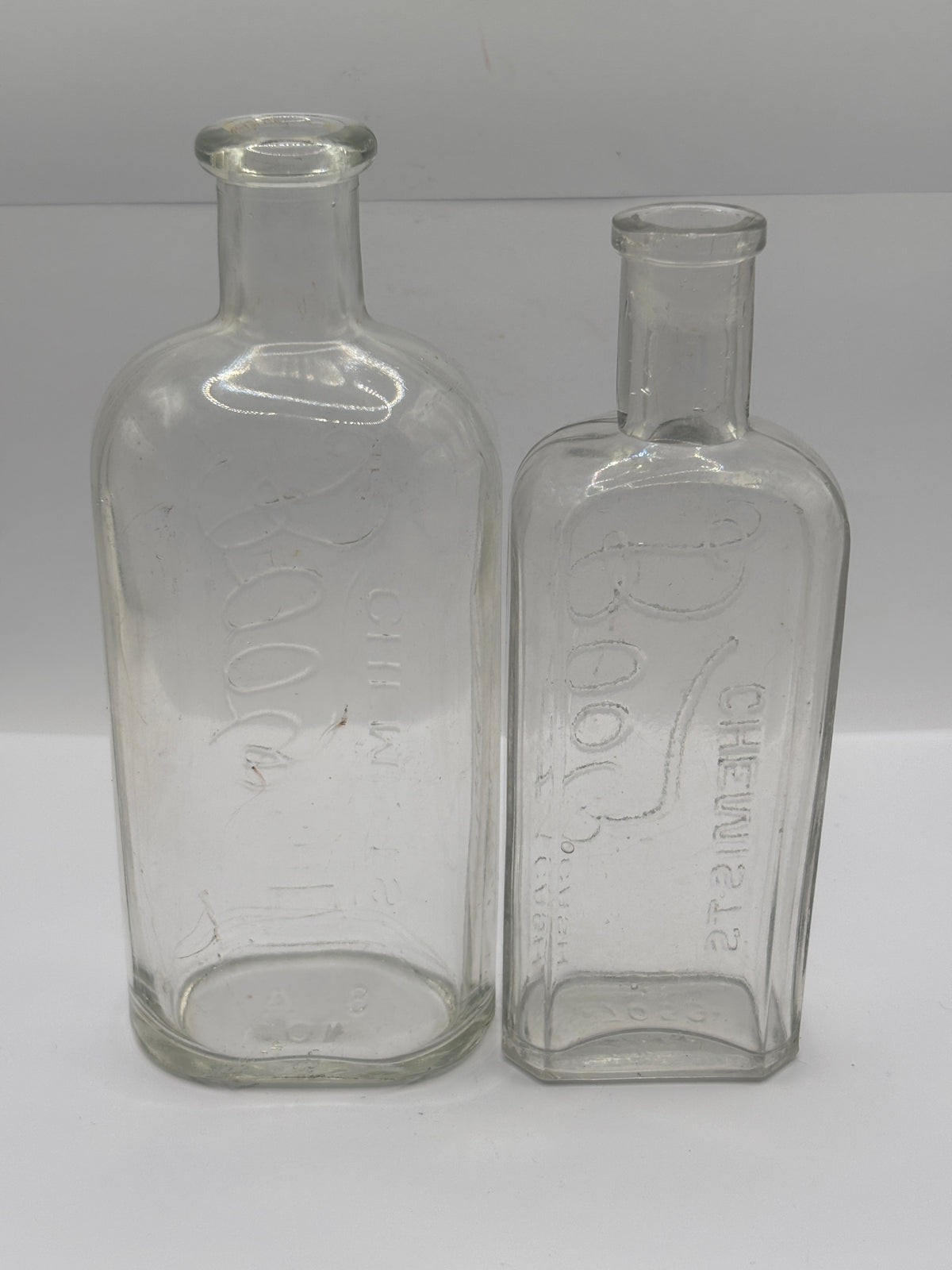 2 old Boots cash chemist bottles
