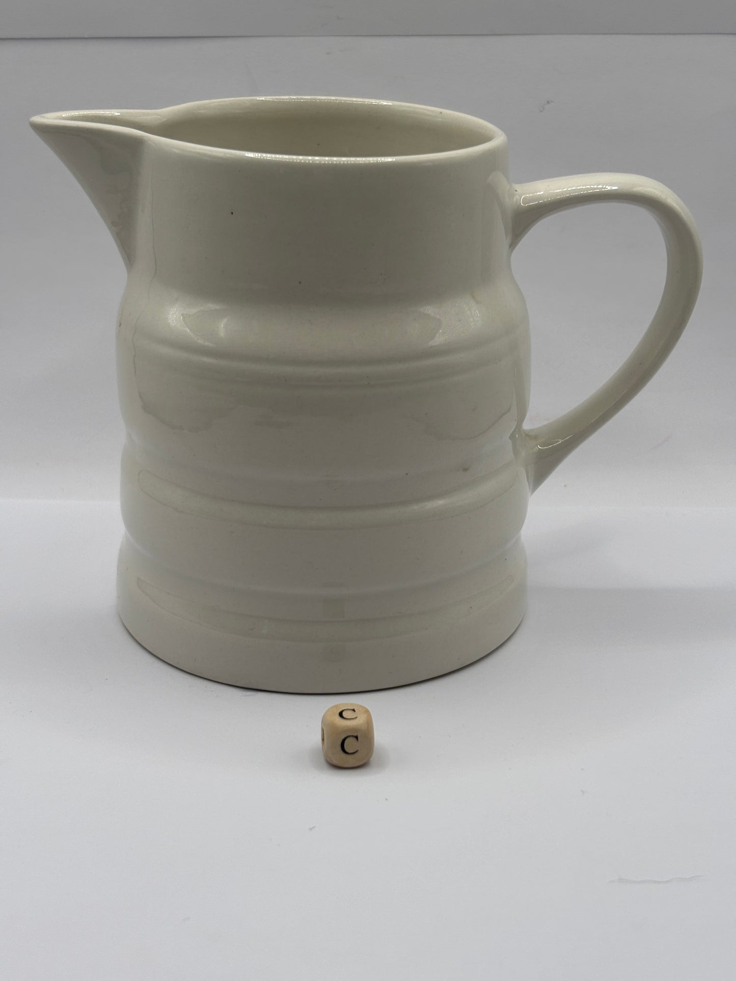 White vintage stoneware jug (c)
