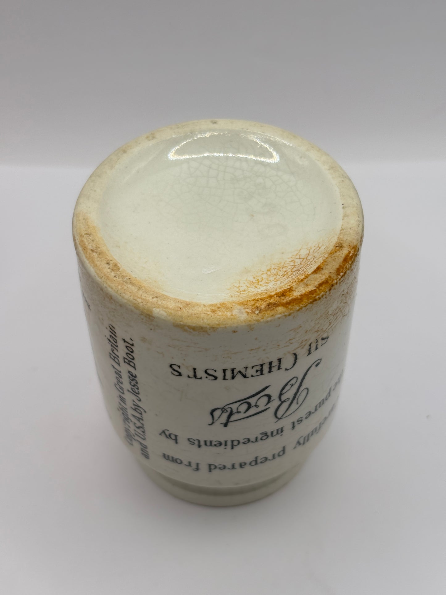 Old advertising jar, Boots confection of senna