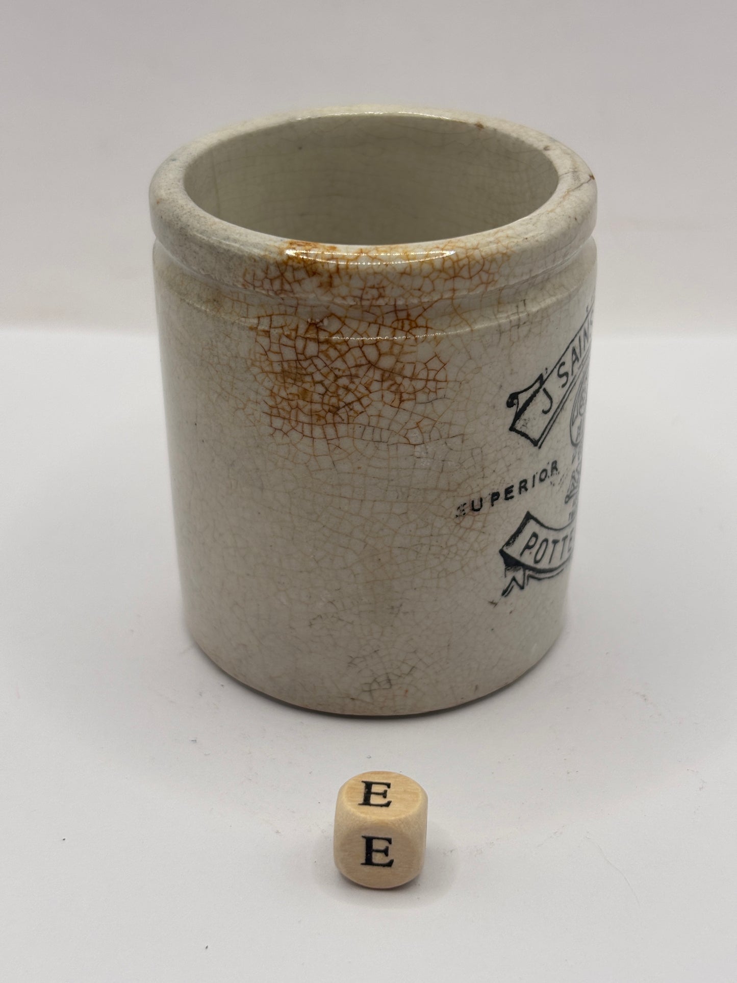 Old sainsburys advertising pot, home made potted meats (e)