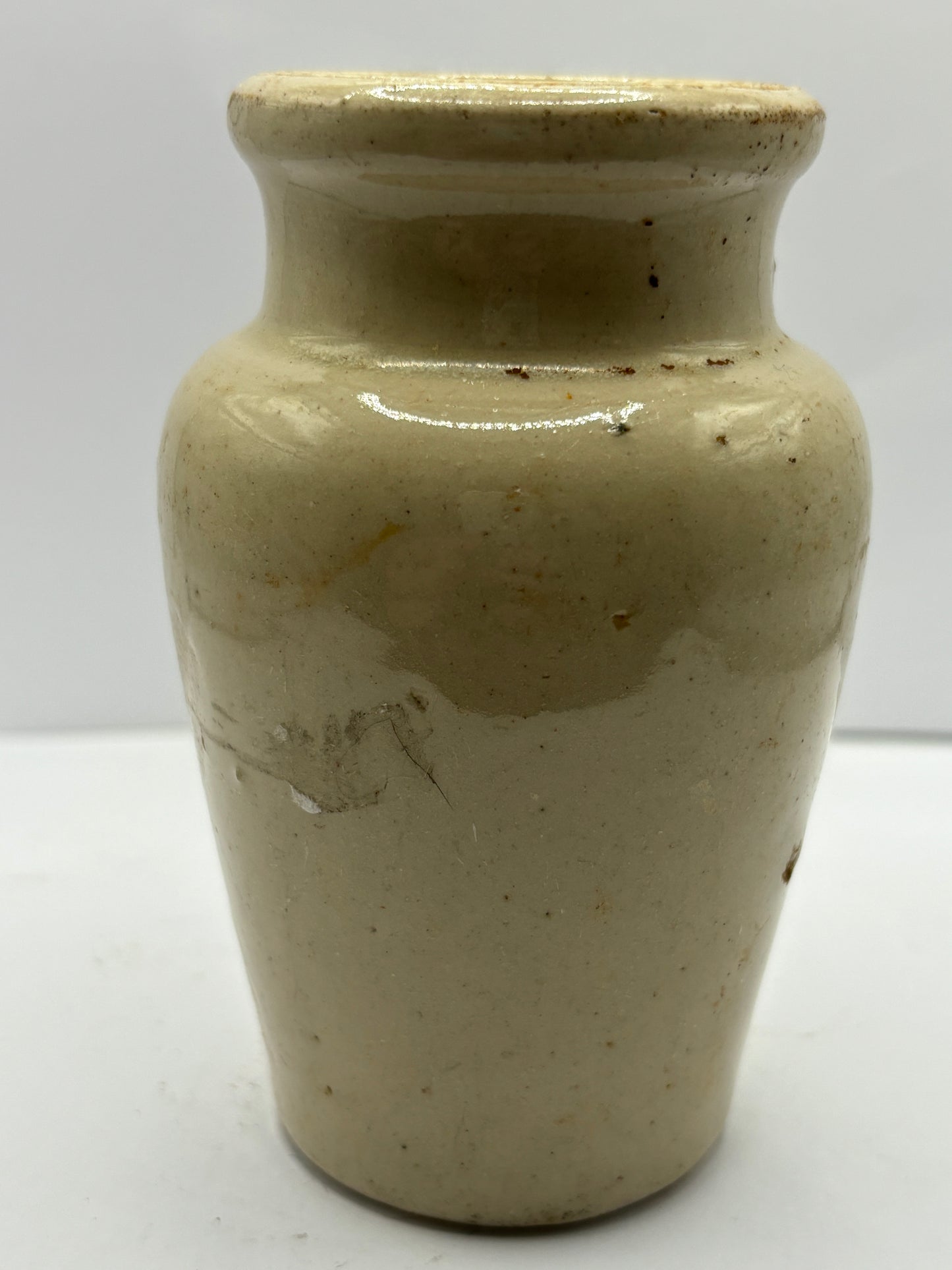 White stoneware advertising cream pot, craigmillar