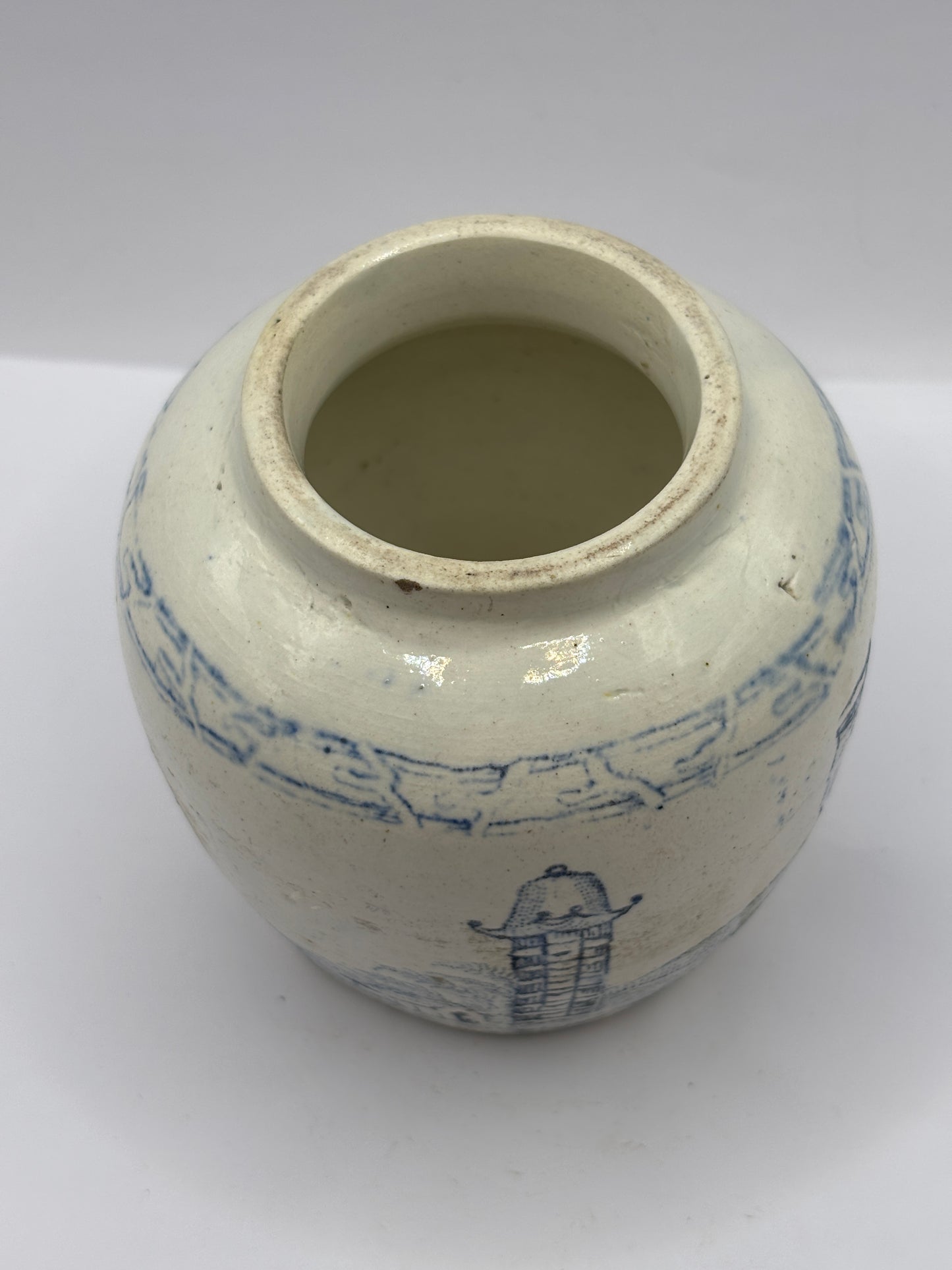 Old stoneware chinese ginger jar 8.5cms