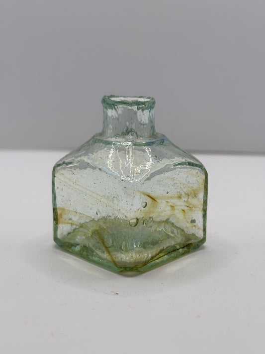 Old penny ink, inkwell. Swirly ink