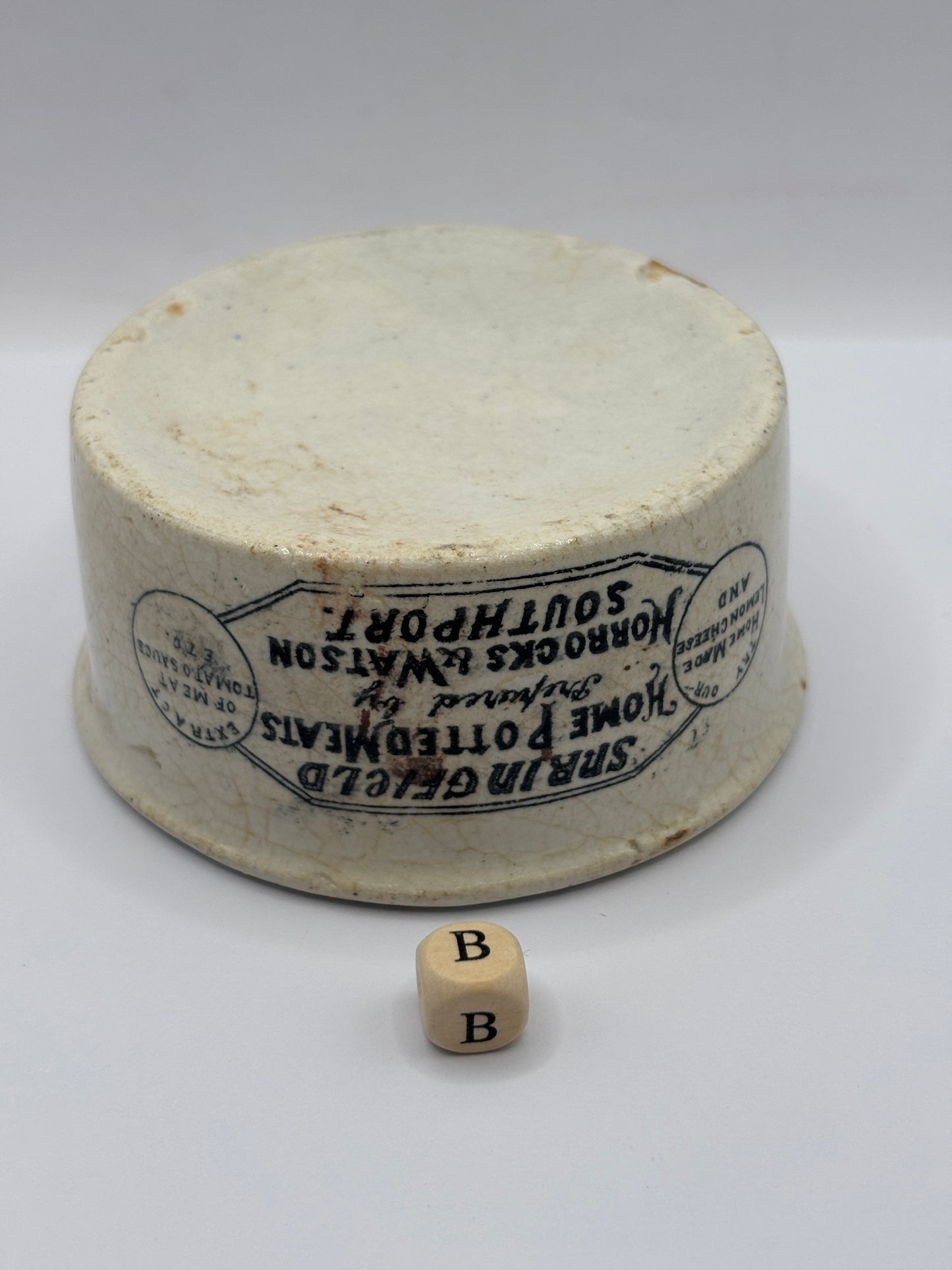 Old advertising meat paste pot, Springfield (B)
