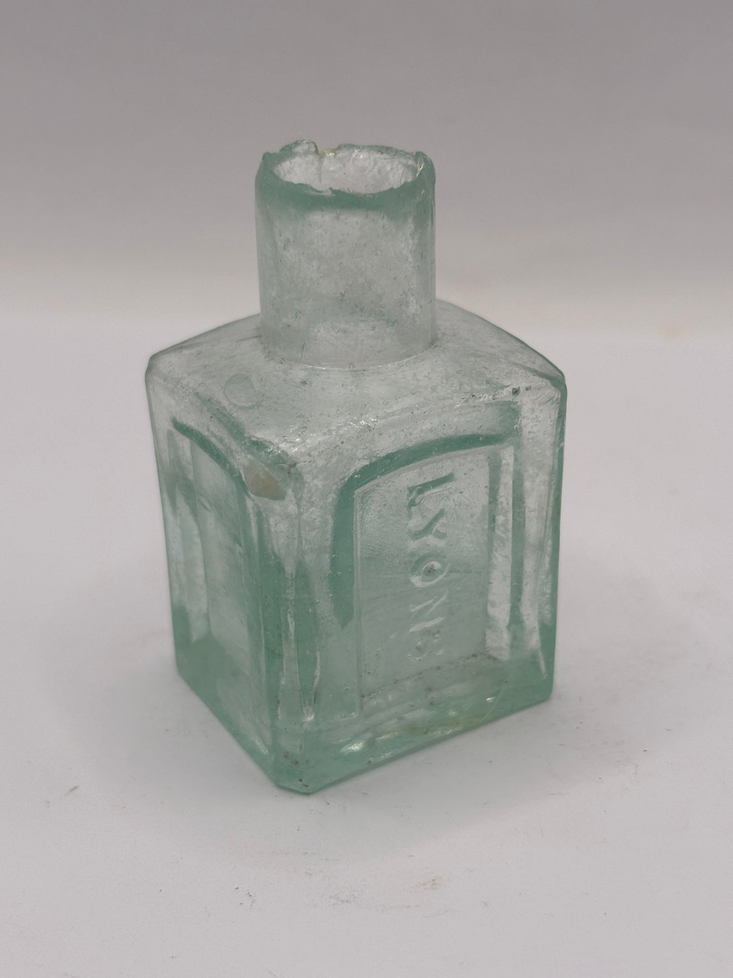 Old advertising inkwell,ink bottle. Lyons London