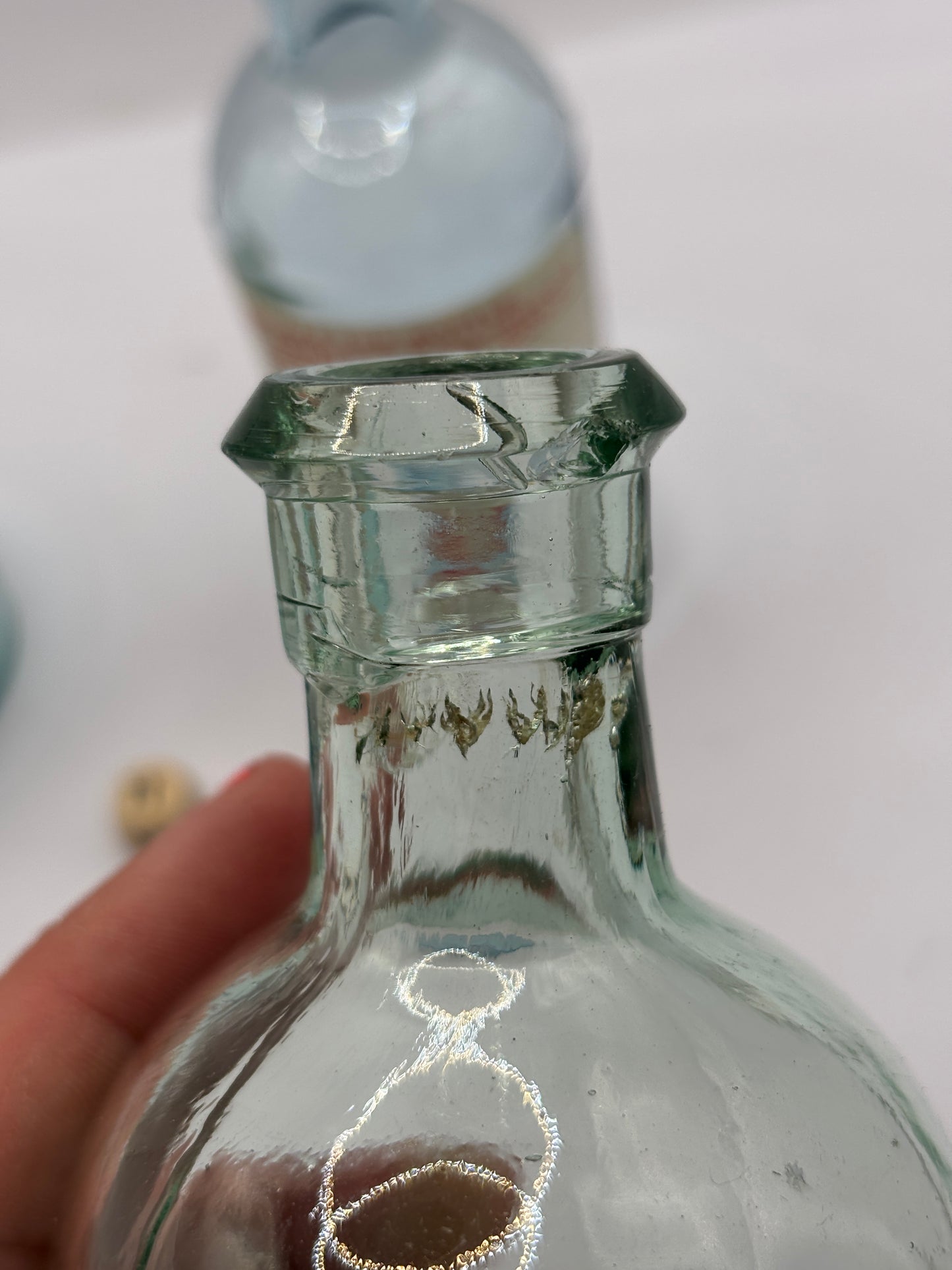 3 old chemist bottles with added labels (H)