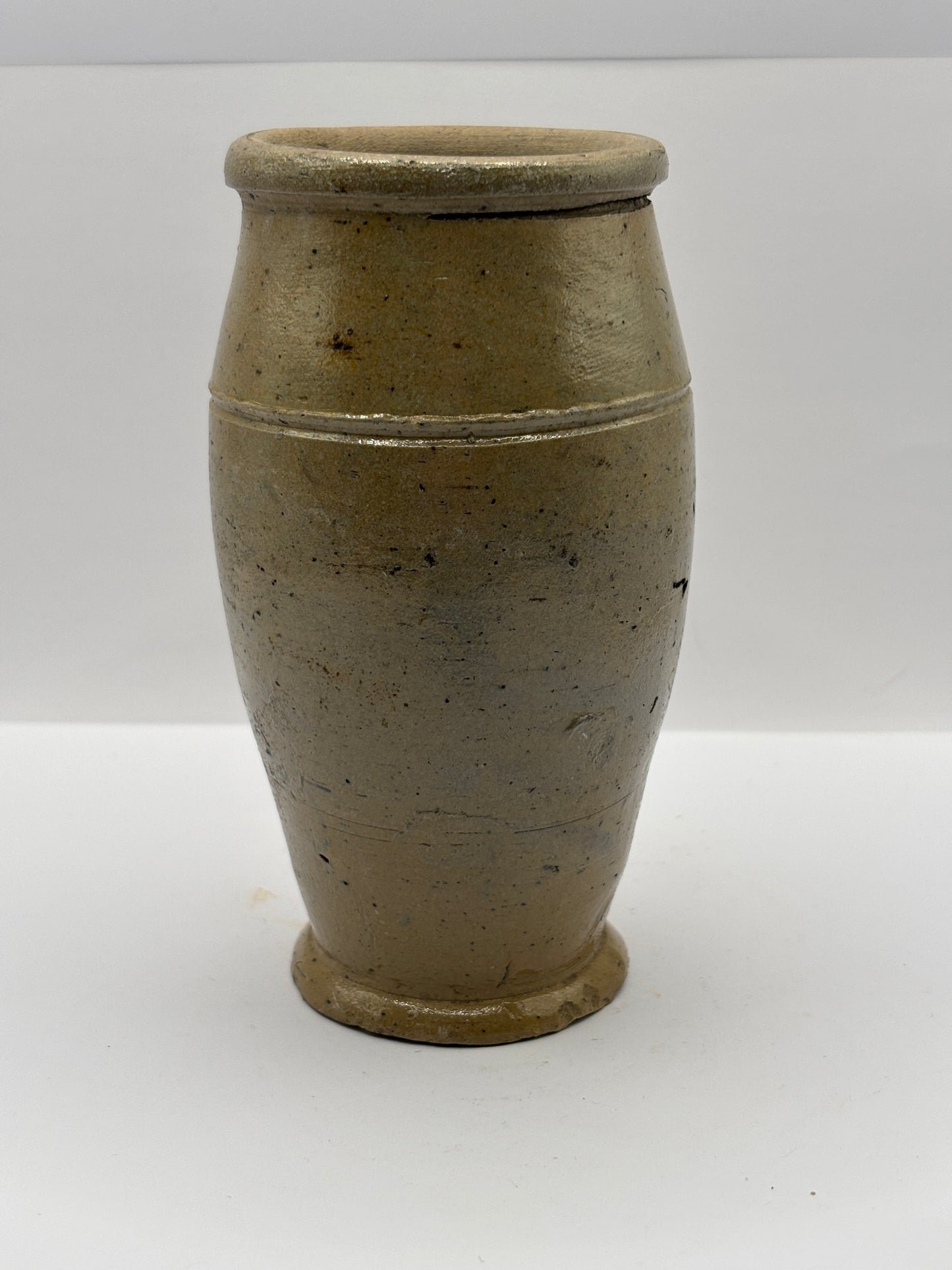 Old early stoneware jar/ vase chipped
