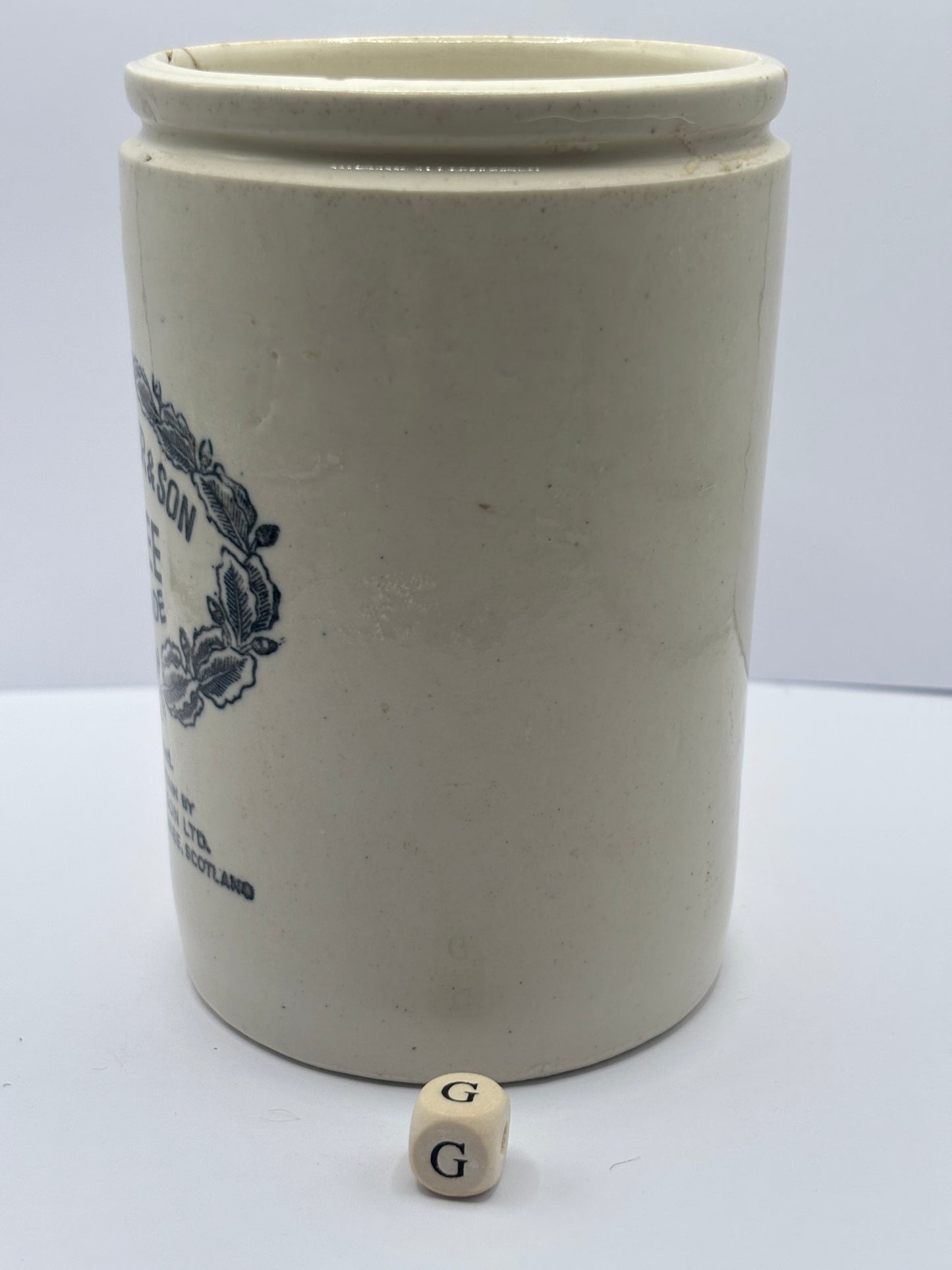 old 1lb James Keiller Dundee marmalade jar (G)