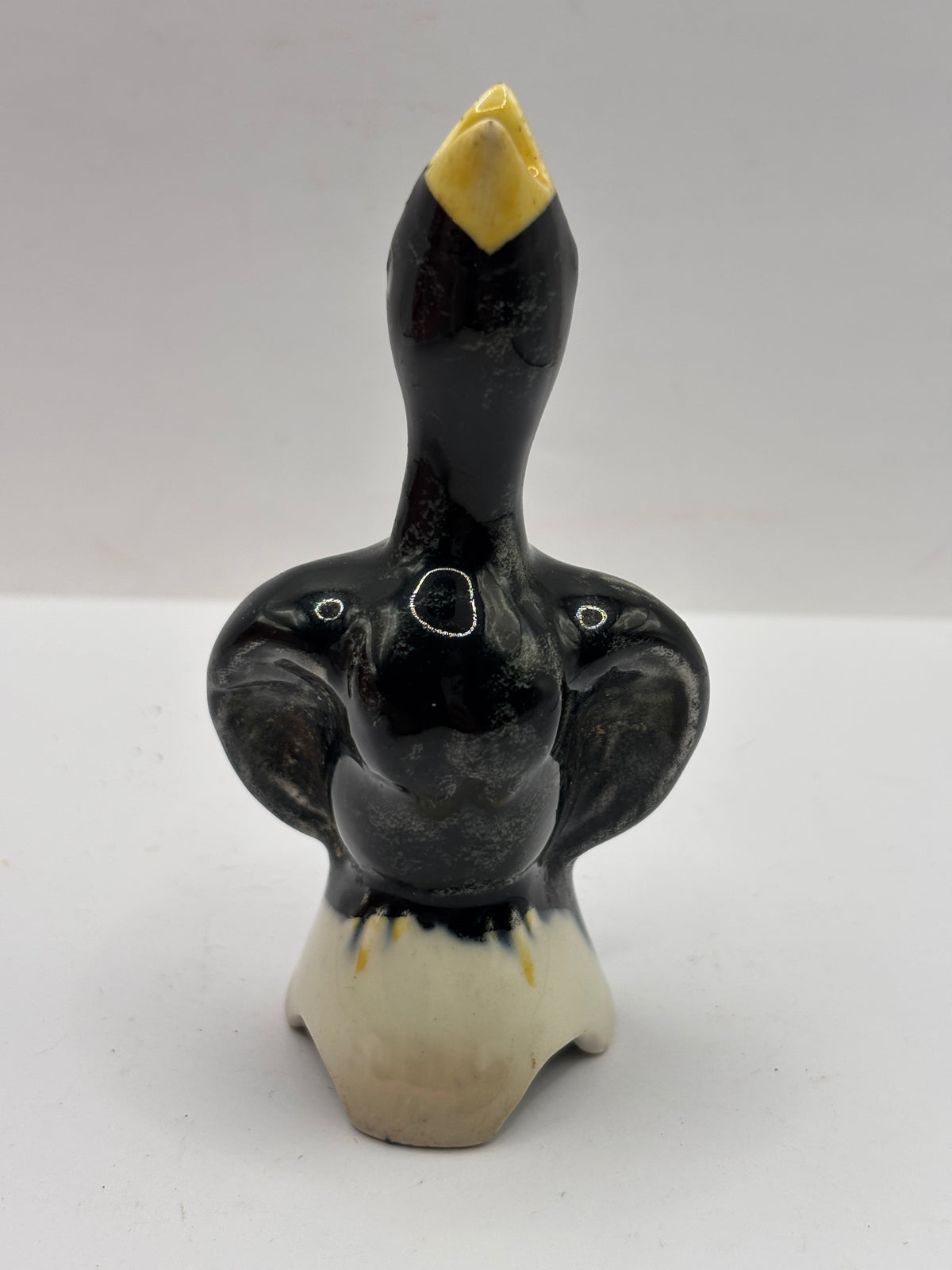 Old stoneware pie funnel, pie bird