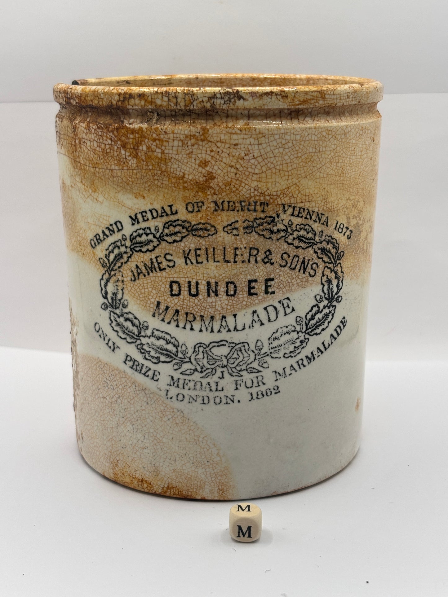 Old 3lb James Keiller Dundee marmalade Jar (M)
