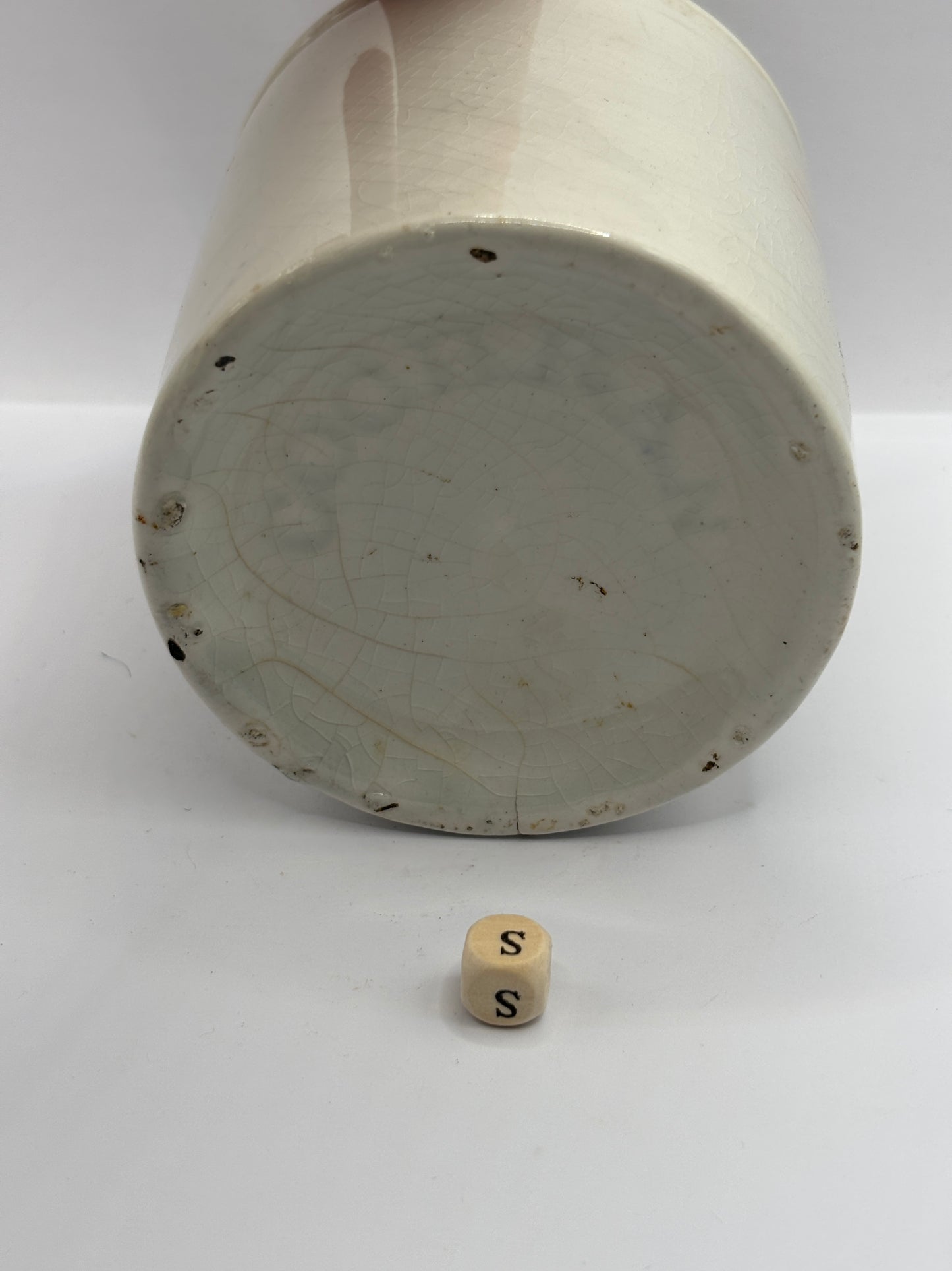 Old plain stoneware marmalade jar (S)